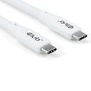USB4 Gen2x2 Type-C Bi-Directional White 4K60Hz, Data 20Gbps, PD 240W(48V/5A) EPR M/M 2m/6.56ft