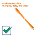 USB4 Gen2x2 Type-C Bi-Directional Orange 4K60Hz, Data 20Gbps, PD 240W(48V/5A) EPR M/M 2m/6.56ft
