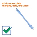 USB4 Gen2x2 Type-C Bi-Directional Baby Blue  4K60Hz, Data 20Gbps, PD 240W(48V/5A) EPR M/M 2m/6.56ft