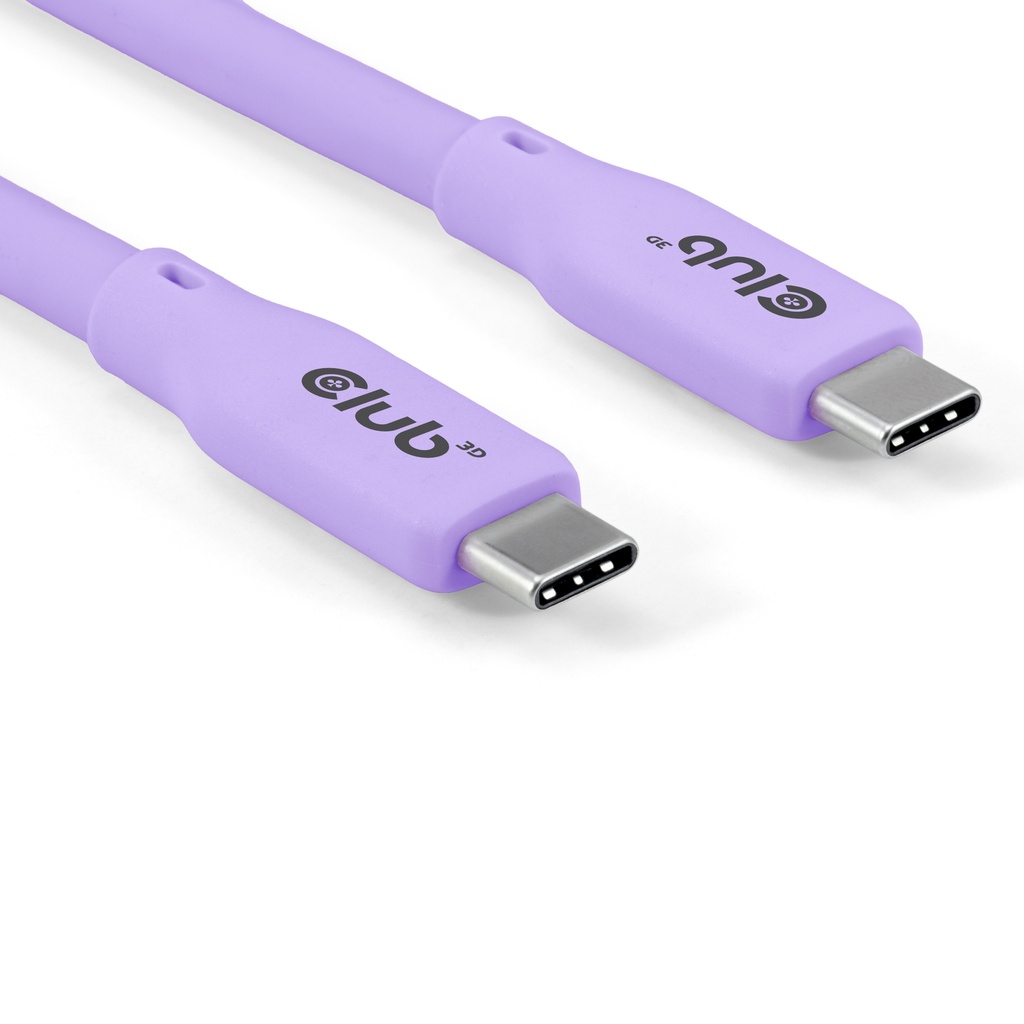 USB4 Gen2x2 Type-C Bi-Directional Purple 4K60Hz, Data 20Gbps, PD 240W(48V/5A) EPR M/M 2m/6.56ft
