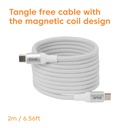 Magnetic USB type C Cable 240 Watt 2m White