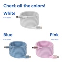 Magnetic USB type C Cable 240 Watt 2m White