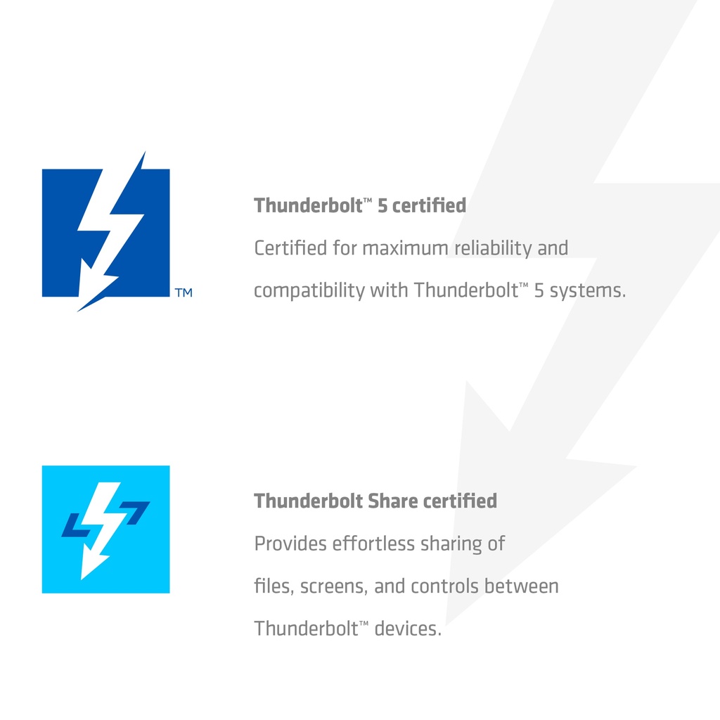 CSV-2563 5-1 Thunderbolt™ 5 Hub Triple video 5K60Hz Thunderbolt™ Share Certified 180W