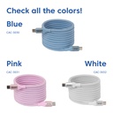 USB-C® Magnetic-Coil 240W PD3.1 Blue Cable 2m / 6.56ft Fast Charging