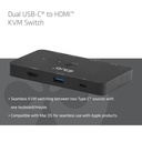 CSV-2512 KVM Switch Dual USB type C to HDMI 4K 60Hz