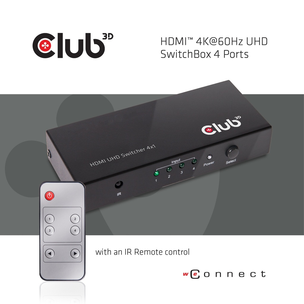 HDMI™ 2.0 UHD Switchbox 4 ports
