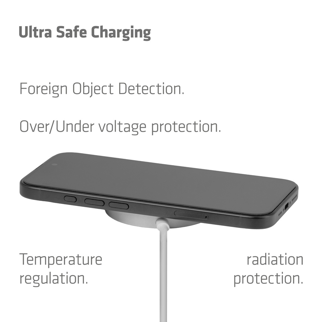 Qi2 25W Wireless Charger White Qi 2.2 MagSafe Compatible Magnetic Pad