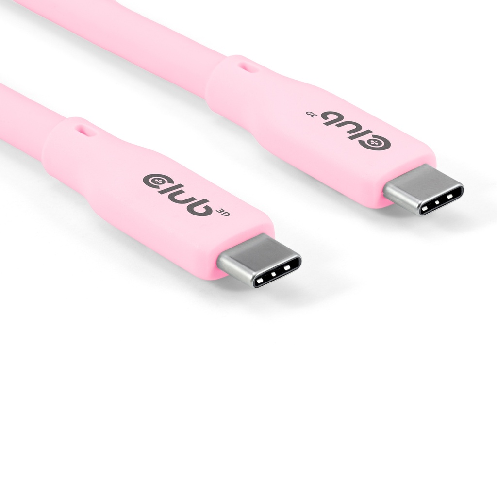USB4 Gen2x2 Type-C Bi-Directional Baby pink 4K60Hz, Data 20Gbps, PD 240W(48V/5A) EPR M/M 2m/6.56ft