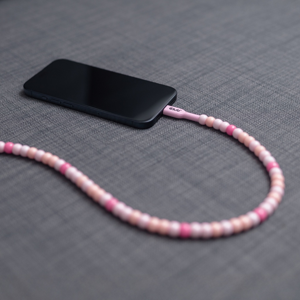 USB-C® Beaded Cable Pink