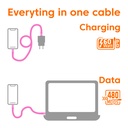 USB-C® Beaded Cable Pink