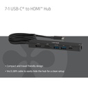CSV-2555 7-1 USB-C® to HDMI™ Hub 4K60Hz PD3.1 140W 1m/3.28ft