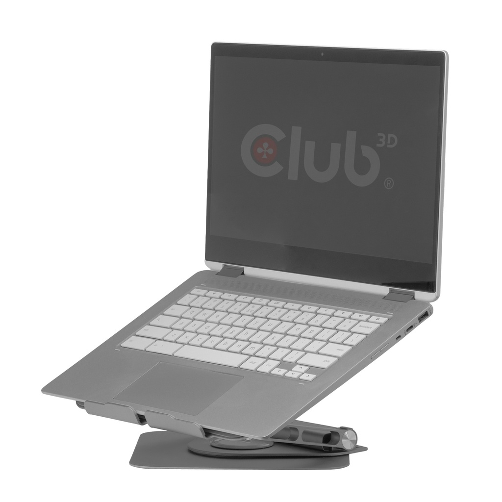 CSV-2554 Adjustable Aluminium Laptop Stand with USB-C® Hub 4K60Hz 100W 360°