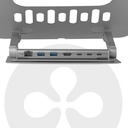 CSV-2554 Adjustable Aluminium Laptop Stand with USB-C® Hub 4K60Hz 100W 360°