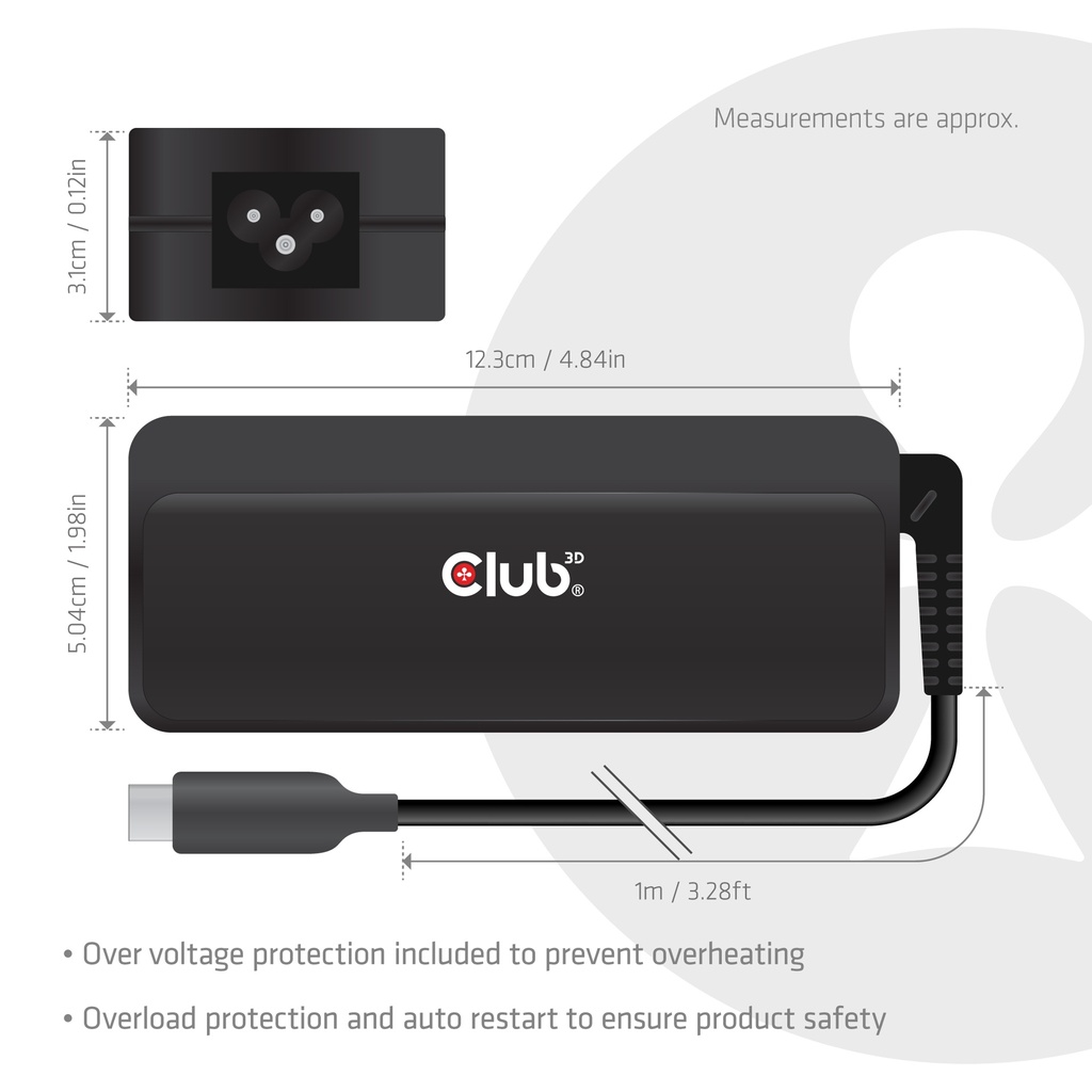 CAC-1932 USB-C® Laptop Charger 140W 1m/3.28ft