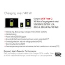 Travel Charger 140 Watt GaN technology, Single port USB -C®, Power Delivery(PD) 5Gbps Support EU