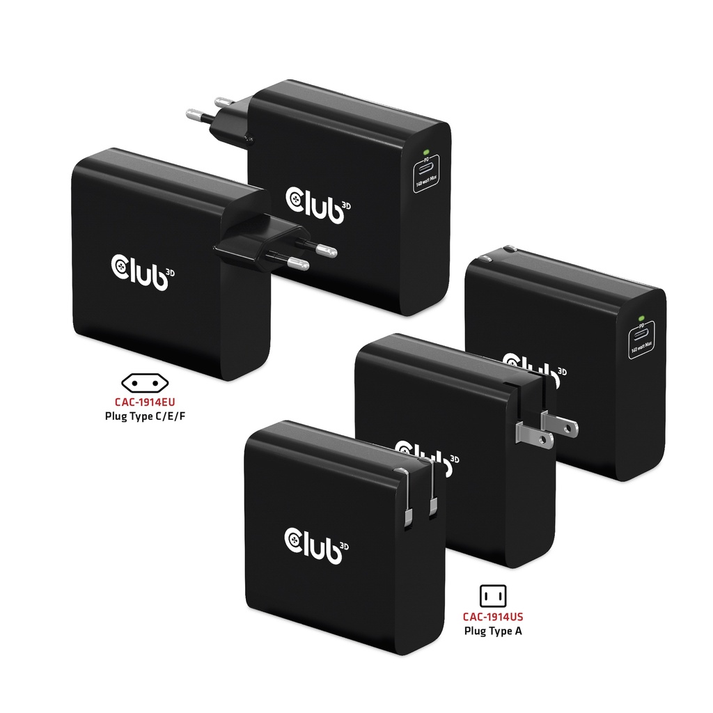 Travel Charger 140 Watt GaN technology, Single port USB -C®, Power Delivery(PD) 5Gbps Support EU