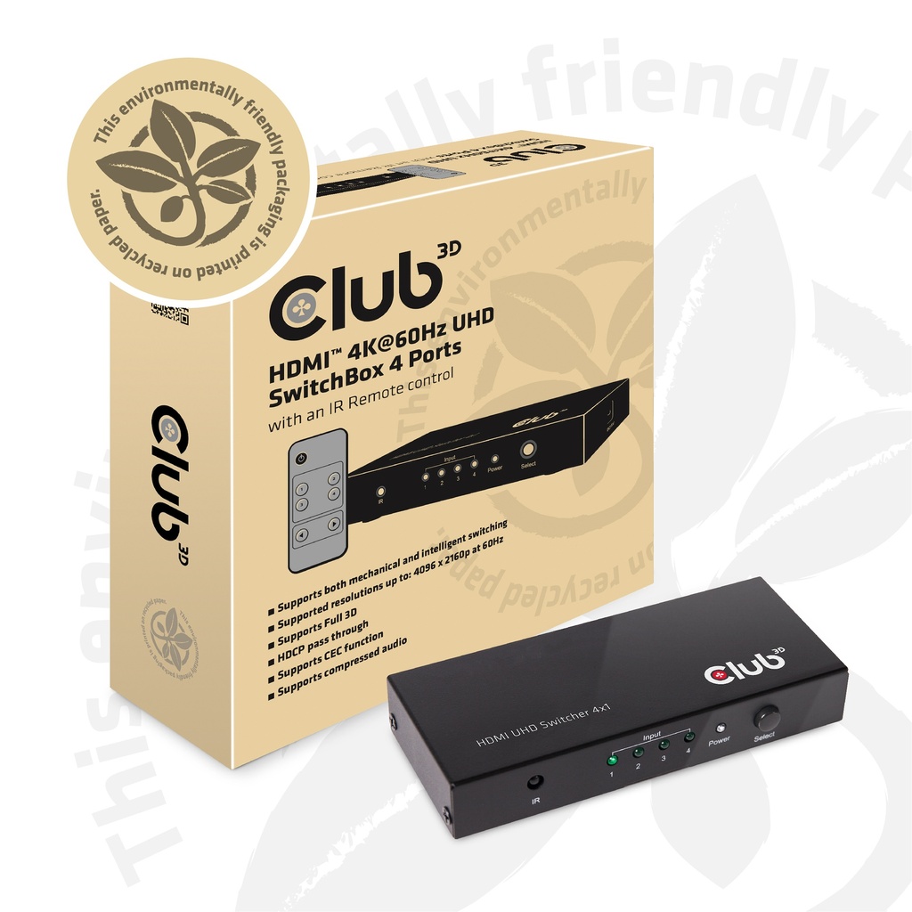 HDMI™ 2.0 UHD Switchbox 4 ports