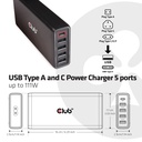 USB  A and C Power Charger, 5 ports up to 111W
