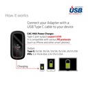 Travel Charger PPS 65W GAN technology, Single port USB -C®, Power Delivery(PD) 3.0 Support