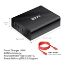 Travel Charger 132W GAN technology, Four port USB -A and -C®, Power Delivery(PD) 3.0 Support