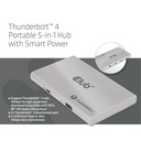 Thunderbolt™4 Portable 5-in-1 Hub with Smart Power