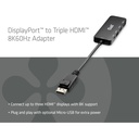 DisplayPort™ to Triple HDMI™ 8K60Hz Hub