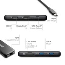 8-1 Portable Dock USB Type-C® 10Gbps to HDMI™ and DisplayPort™ 8K30Hz PD Max.100Watt