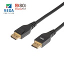 CAC-1094 DisplayPort 2.1 80Gbps Cable Male/Male 2m/6.6ft 26AWG