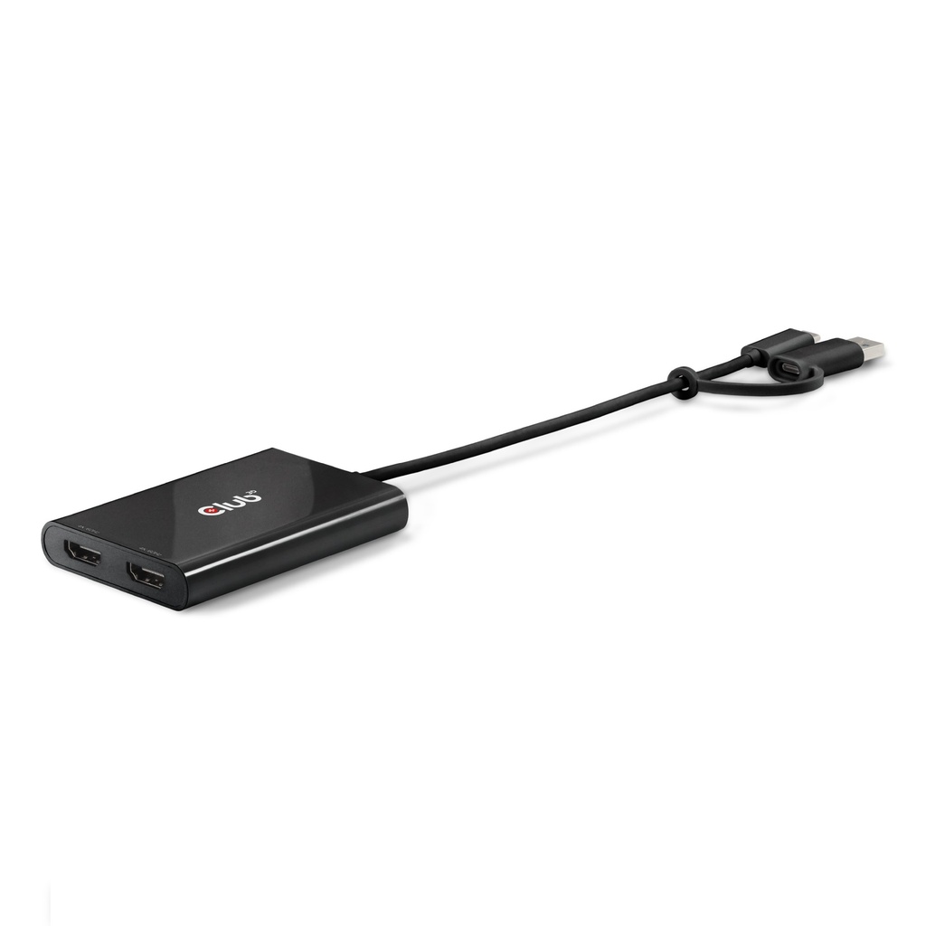 USB-C® (with USB -A Adapter) to dual HDMI™ (4K60Hz) Video Splitter with DisplayLink®