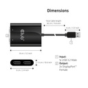USB-A to DisplayPort™1.2 Dual Monitor 4K60Hz Video Splitter