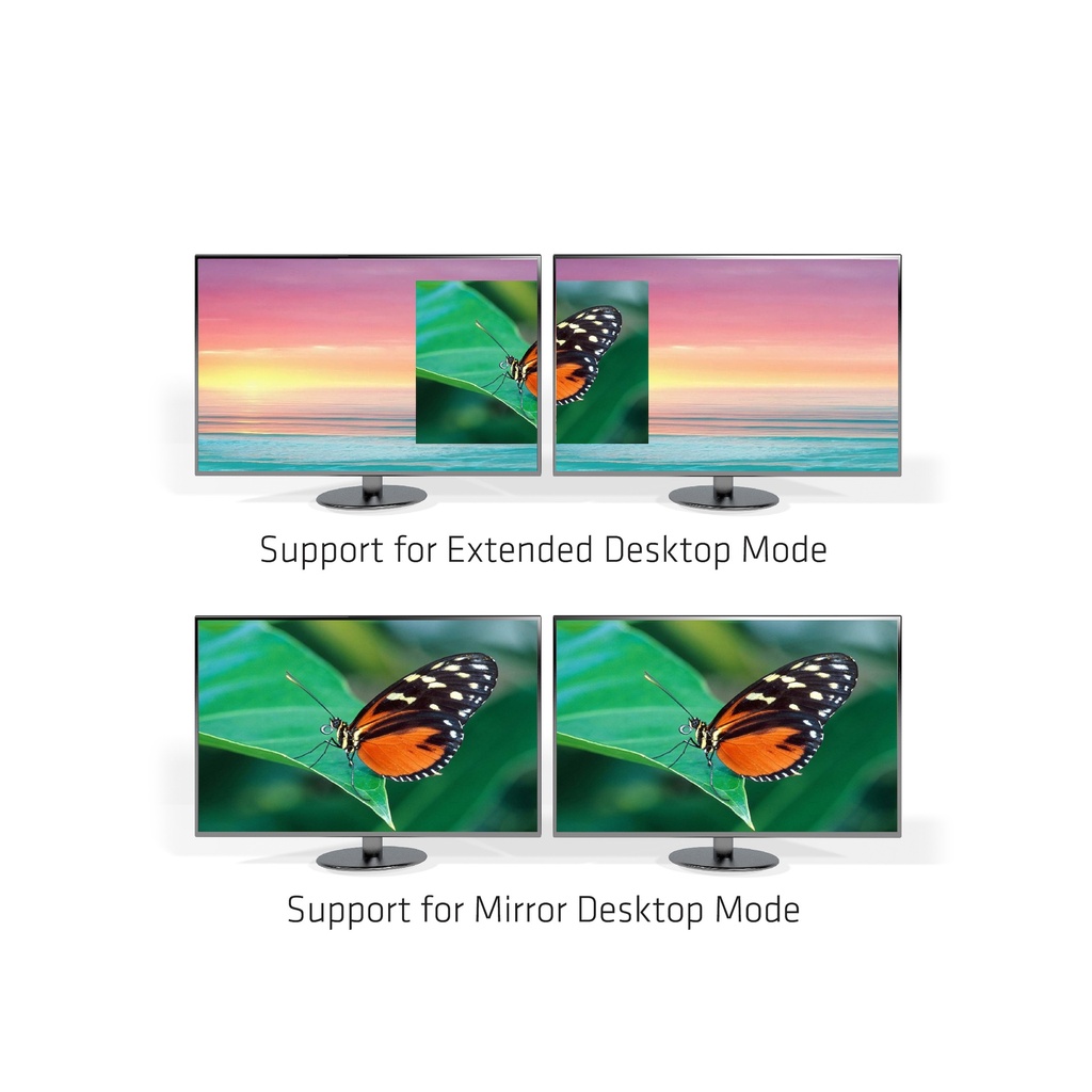 USB-A to DisplayPort™1.2 Dual Monitor 4K60Hz Video Splitter