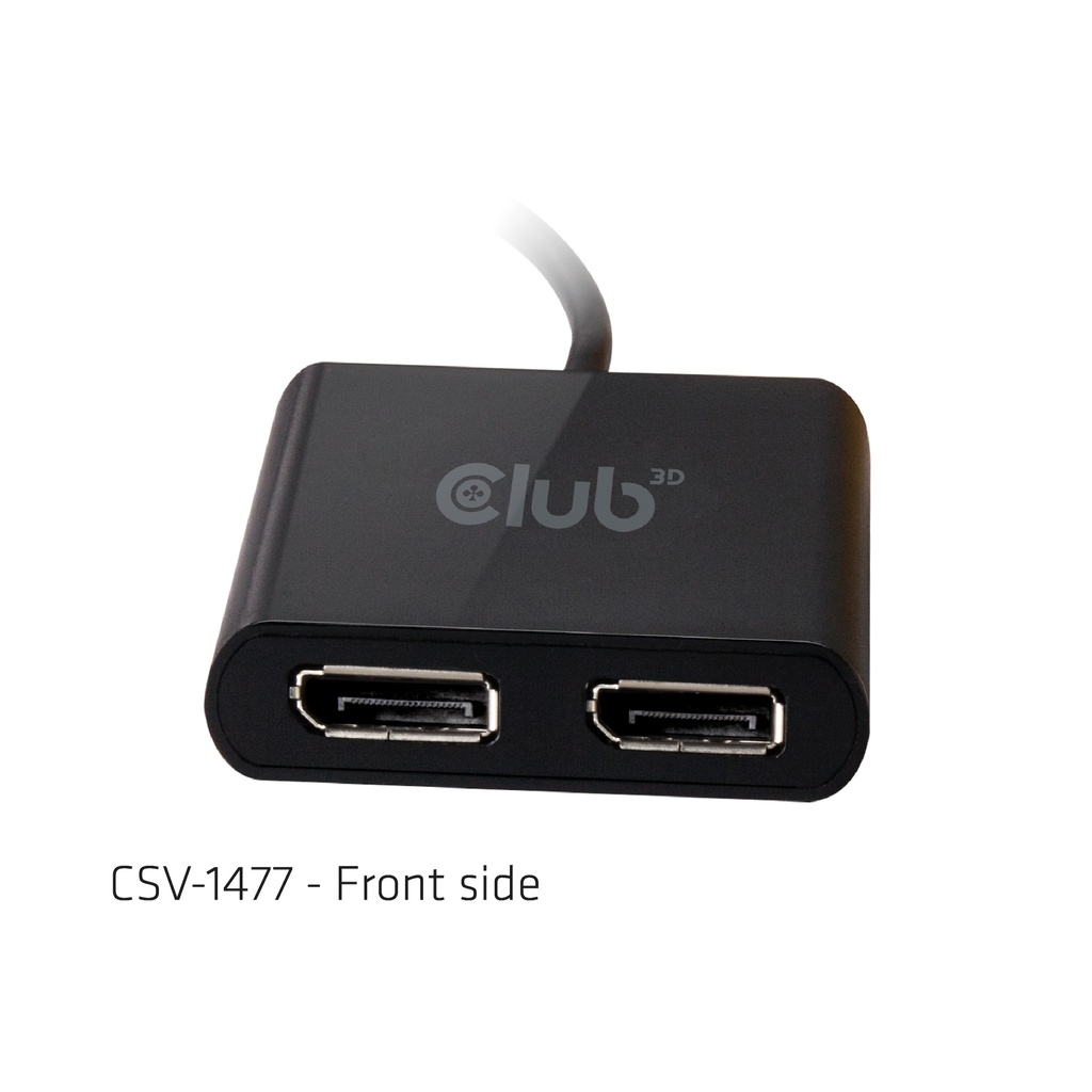 USB-A to DisplayPort™1.2 Dual Monitor 4K60Hz Video Splitter
