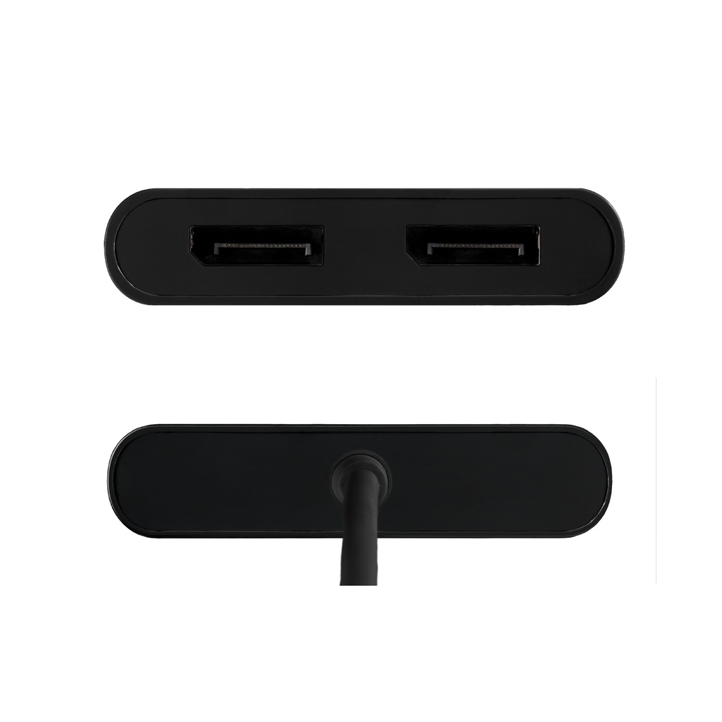 USB-C® (with USB -A adapter) to dual  Displayport™(4K60Hz) Video Splitter