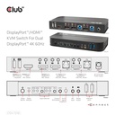 DisplayPort™/HDMI™ KVM Switch For Dual DisplayPort™ 4K 60Hz