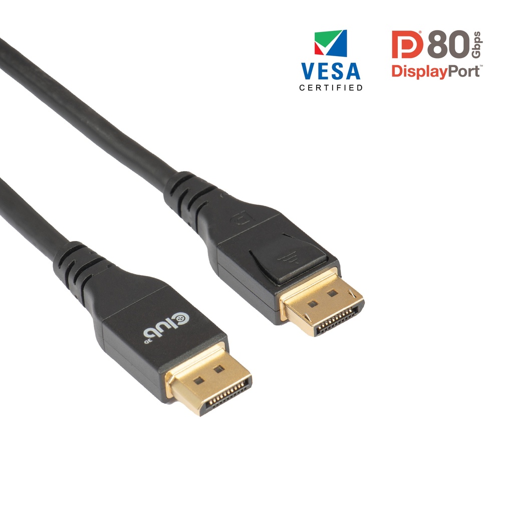 CAC-1094 DisplayPort 2.1 80Gbps Cable Male/Male 2m/6.6ft 26AWG