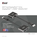 MST hub DisplayPort™ 1.4 to DisplayPort™ + HDMI™ 4K60Hz M/F 