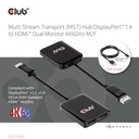 Multi Stream Transport (MST) Hub DisplayPort™ 1.4 to HDMI™ Dual Monitor 4K60Hz M/F