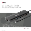USB-C®5Gbps  8-in-1 MST Dual 4K60Hz Display Travel Dock