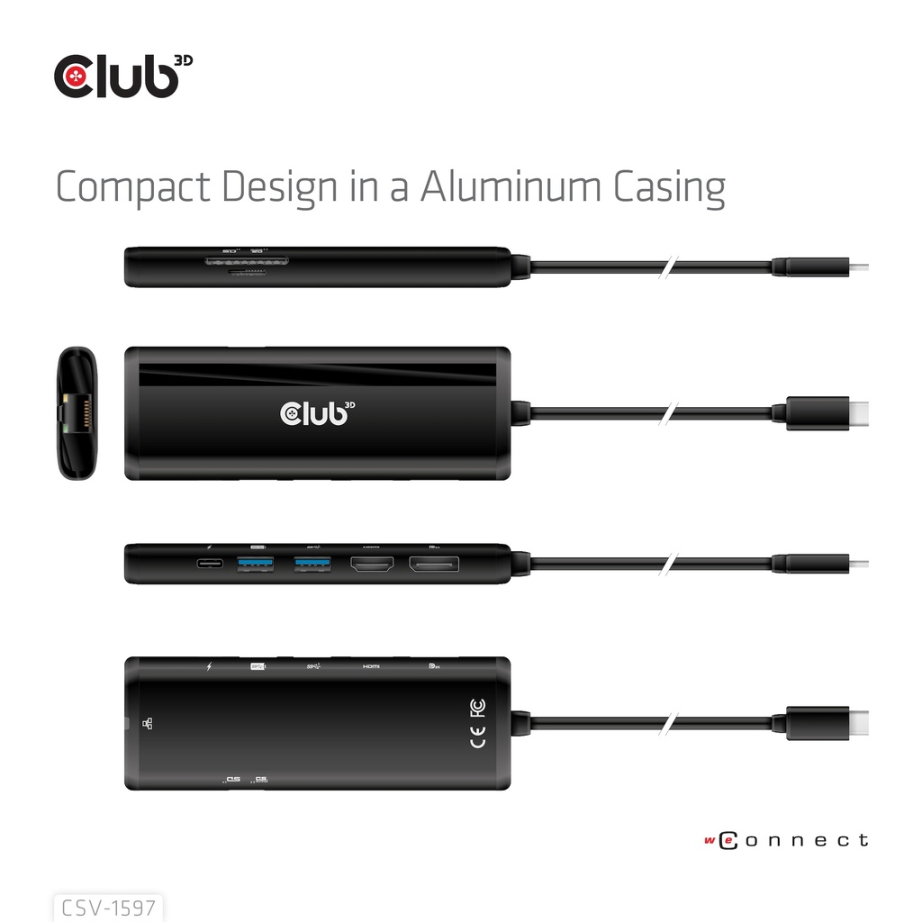 USB-C®5Gbps  8-in-1 MST Dual 4K60Hz Display Travel Dock