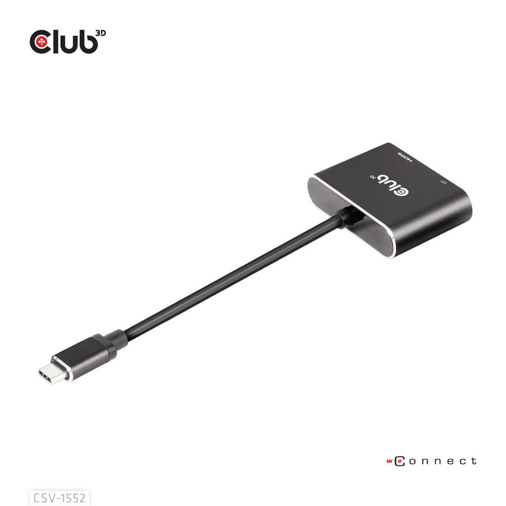MST hub USB-C®(DP Alt-Mode) to DisplayPort™ + HDMI™ 4K60Hz M/F 
