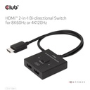 HDMI™ 2-in-1 Bi-directional Switch for 8K60Hz or 4K120Hz