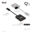 Multistream Transport (MST) Hub DisplayPort™ 1.4 to DisplayPort™ Dual Monitor 4K60Hz M/F