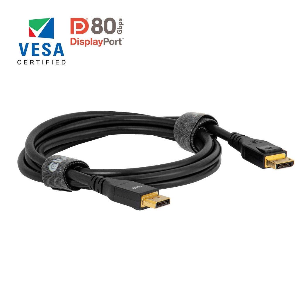 CAC-1094 DisplayPort 2.1 80Gbps Cable Male/Male 2m/6.6ft 26AWG