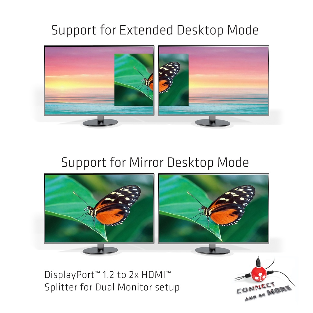 Multi Stream Transport Hub DisplayPort™ 1.2 Dual Monitor to HDMI™