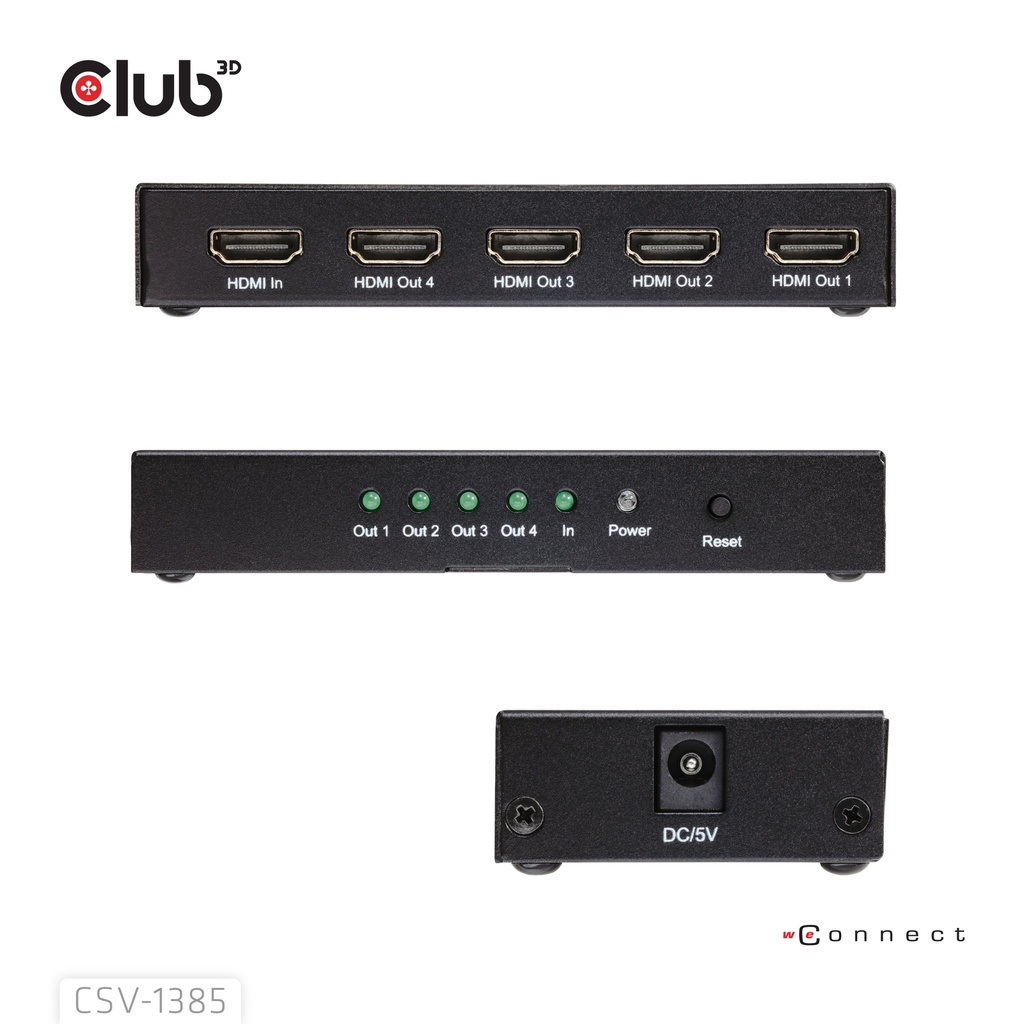 1 to 4 HDMI™ Splitter 4K120Hz