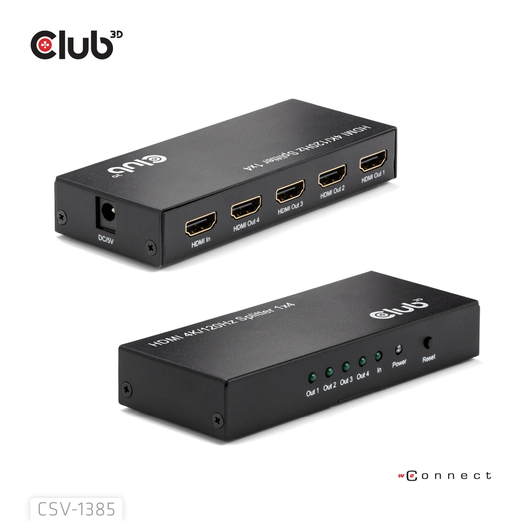 1 to 4 HDMI™ Splitter 4K120Hz