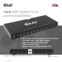 1 to 8 HDMI™ Splitter Full 3D and 4K60Hz(600MHz)