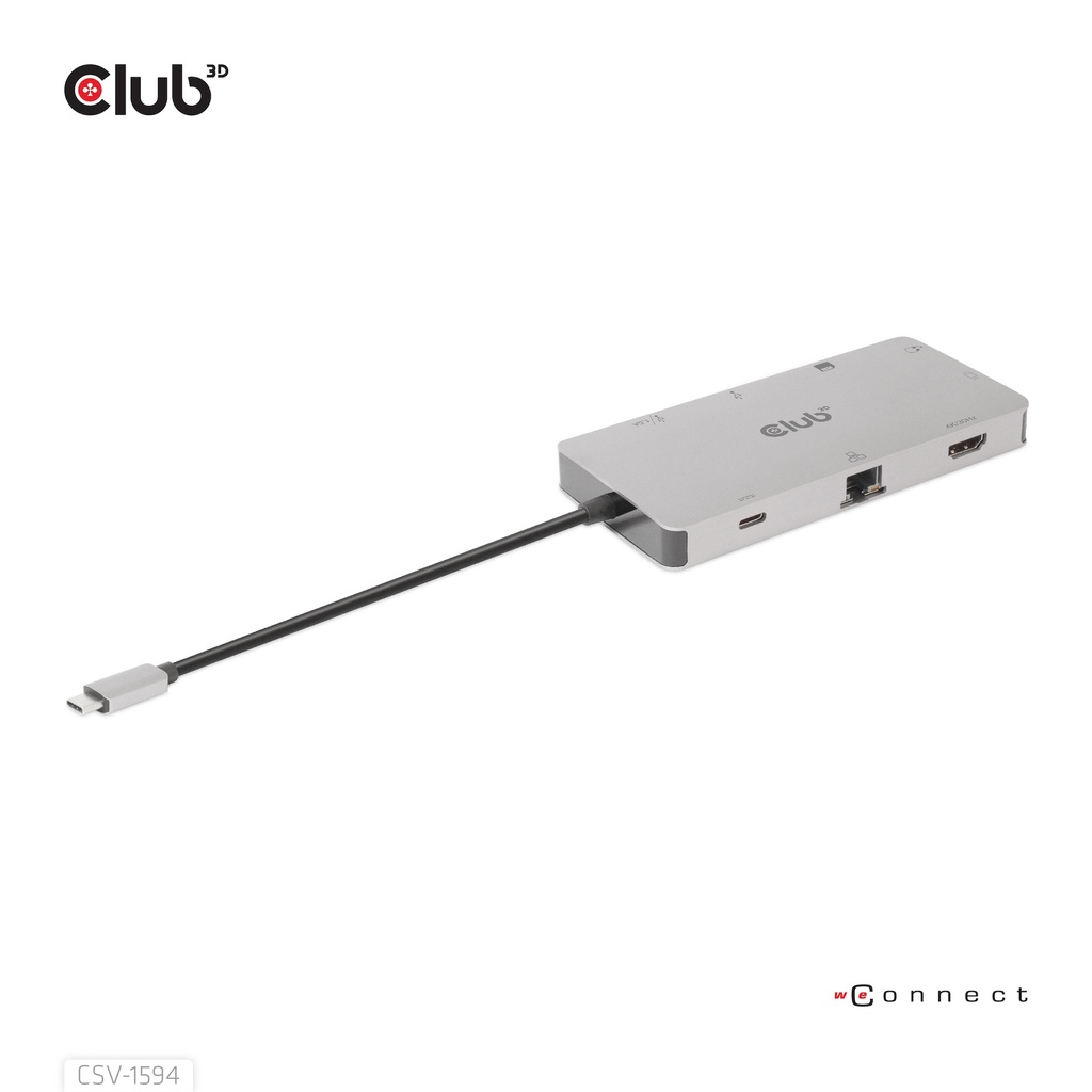 USB-C® 5Gbps  9-in-1 hub with HDMI™, VGA, 2x USB-A 5Gbps, RJ45, SD/Micro SD card slots and USB-C® Female port