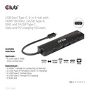 USB-C®5Gbps 6-in-1 Hub with HDMI™ 8K30Hz-4K120Hz, 2xUSB Type-A, RJ45 and 2xUSB-C®, Data and PD charging 100 watt