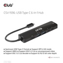 USB-C®5Gbps 6-in-1 Hub with HDMI™ 8K30Hz-4K120Hz, 2xUSB Type-A, RJ45 and 2xUSB-C®, Data and PD charging 100 watt
